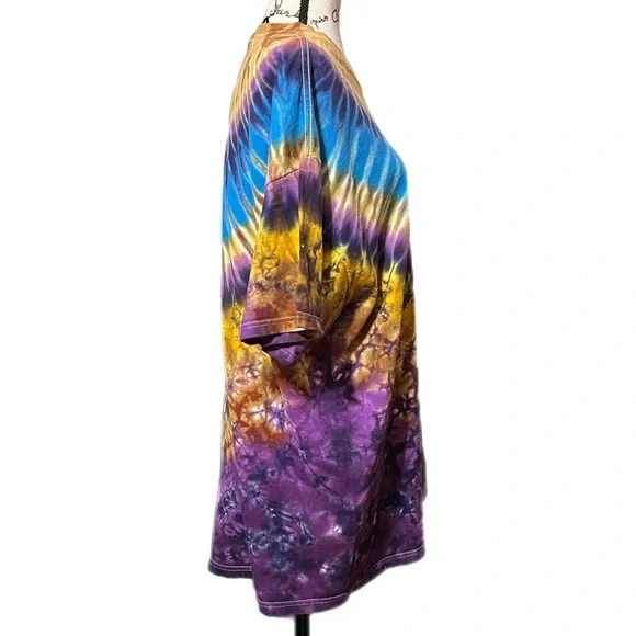 Jammin Dyes Purple/Tan Geodesic Tie-Dye Top Size 2XL - Picture 5 of 8